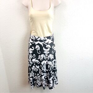 INC International Concepts Taupe White Knit Skirt